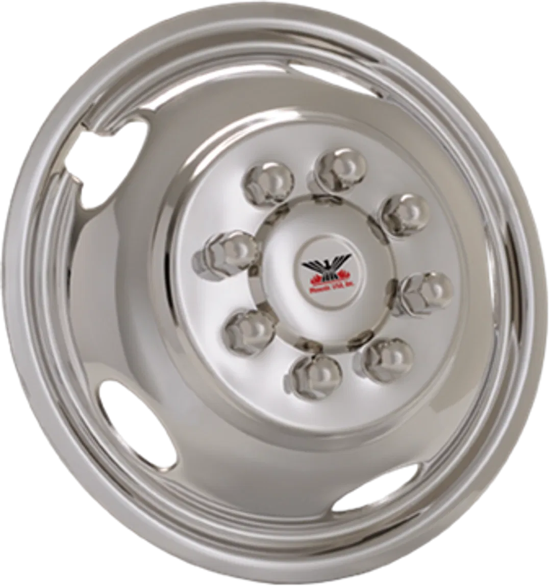 NG17F – PHOENIX USA Wheel Simulator, Fits 17 Inch Diameter 8 Lug Wheels Polished Stainless Steel Bolt-On Does Not Fit...